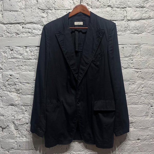 DRIES VAN NOTEN
UNLINED NAVY COTTON JACKET