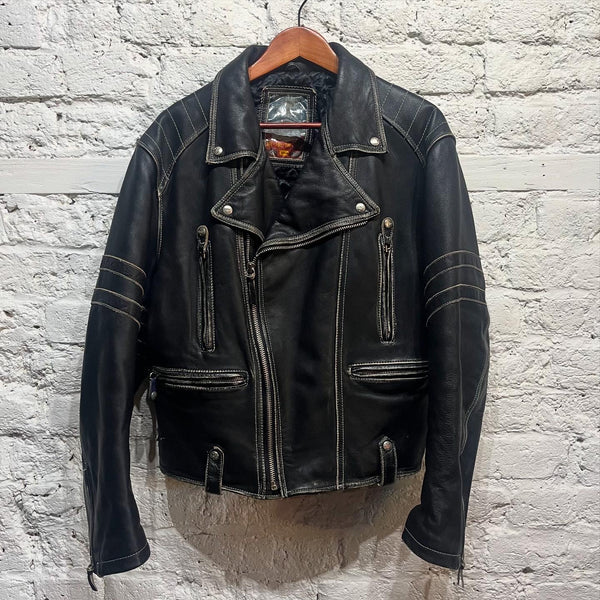 DIESEL VINTAGE BIKER LEATHER JACKET