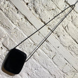 SANDRO BLACK LEATHER SHOULDER STRAP BAG