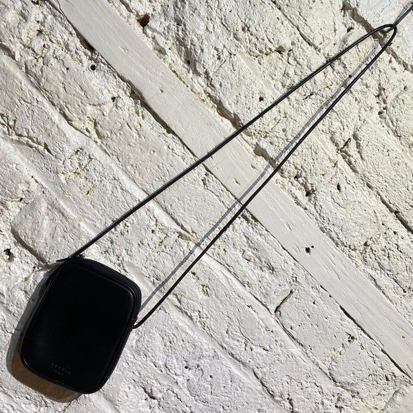 SANDRO BLACK LEATHER SHOULDER STRAP BAG