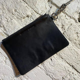 ALEXANDER MCQUEEN	MCQ BLACK EMBOSSED LEATHER POUCH