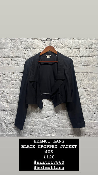 HELMUT LANG
BLACK CROPPED JACKET