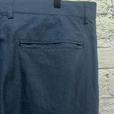 ISSEY MIYAKE 
BLUE COTTON/SILK TROUSERS