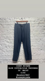 ISSEY MIYAKE 
BLUE COTTON/SILK TROUSERS