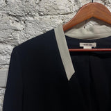 HELMUT LANG
BLACK JACKET WITH CREAM COLLAR