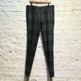 ALEXANDER MCQUEEN BLACK/GREY WOOL CHECK SUIT