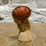 YVES SAINT LAURENT CORAL COCKTAIL RING