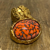 YVES SAINT LAURENT CORAL COCKTAIL RING