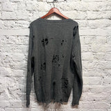 SONG FOR THE MUTE
21.2 BEAST
GREY WOOL CARDIGAN WITH HOLES