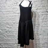 YOHJI YAMAMOTO Y’S BLACK WOOL/CUPRO DRESS