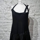 YOHJI YAMAMOTO Y’S BLACK WOOL/CUPRO DRESS