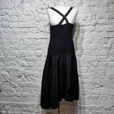 YOHJI YAMAMOTO Y’S BLACK WOOL/CUPRO DRESS
