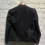 HELMUT LANG BLACK WOOL LEATHER JACKET