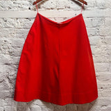 JIL SANDER COTTON/WOOL ORANGE SKIRT