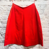 JIL SANDER COTTON/WOOL ORANGE SKIRT