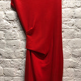 HELMUT LANG 
RED WOOL DRESS