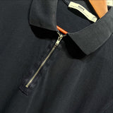 HOPE
NAVY KNIT ZIP POLO