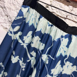 DRIES VAN NOTEN
BLUE/WHITE SILK PRINT TROUSERS