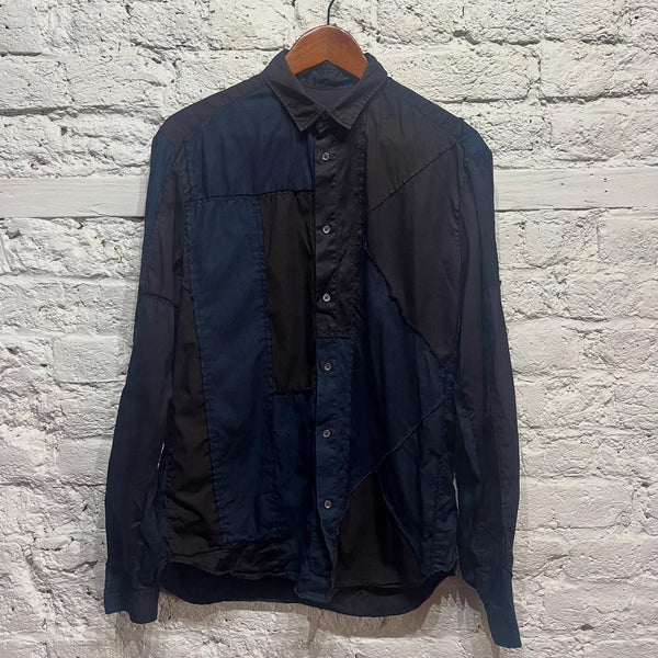 ALEXANDER MCQUEEN
MCQ NAVY/BLACK PATCHWORK SHIRT