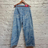 CALVIN KLEIN
CK ONE 
BLEACH PATTERN HIGH RISE RELAXED JEANS
