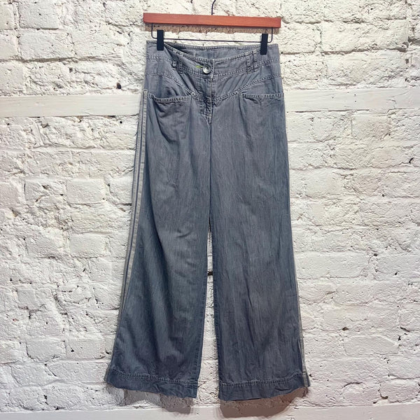 COP 
COTTON WIDE LEG GREY TROUSERS