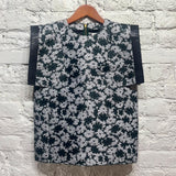 TOGA ARCHIVES 
BLACK/WHITE/GREEN PATTERN TOP