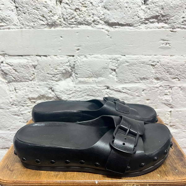 NATACHA RAMSEY-LEVI X AT.KOLLEKTIVE
BLACK LEATHER SANDALS
SIZE 40/7UK