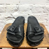 NATACHA RAMSEY-LEVI X AT.KOLLEKTIVE
BLACK LEATHER SANDALS
SIZE 40/7UK
