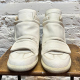 MARGIELA
REPLICA WHITE TEXTURED LEATHER VELCRO HIGH TOPS
SIZE 40