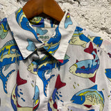 KENZO FISH PRINT S/S SHIRT