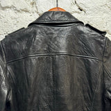 VINTAGE BLACK LEATHER BIKER JACKET