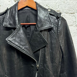 VINTAGE BLACK LEATHER BIKER JACKET