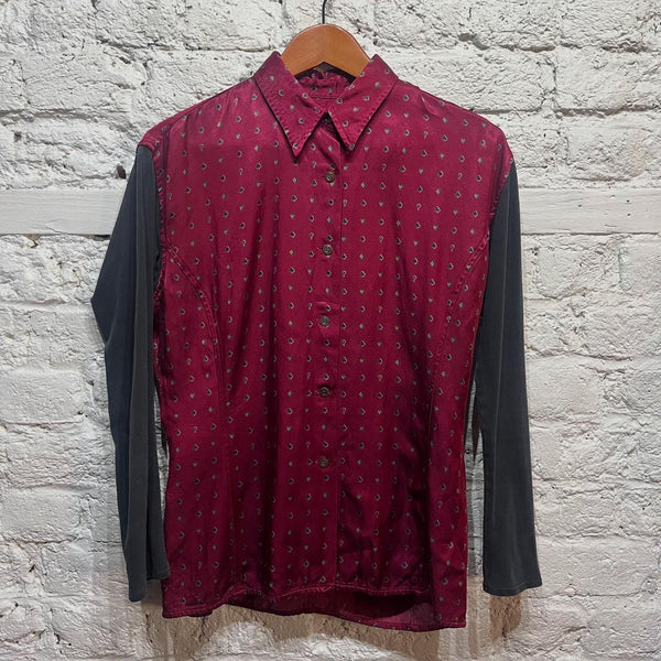 JEAN PAUL GAULTIER 
GAULTIER JUNIOR
VISCOSE PLAYING CARD PRINT SHIRT