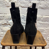 CHRISTIAN LOUBOUTIN
BLACK SUEDE ANKLE BOOTS
