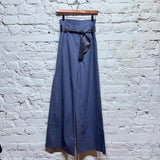 RICHARD CHAI
BLUE COTTON WIDE LEG TROUSERS