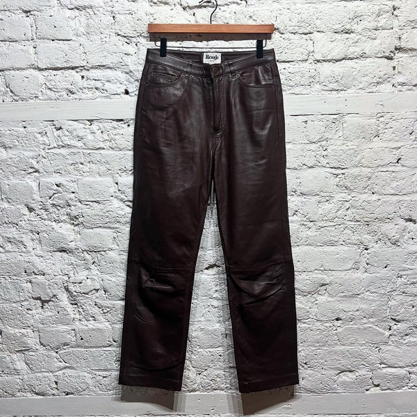 ROUJE
BROWN LAMBSKIN TROUSERS
FR36