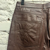 ROUJE
BROWN LAMBSKIN TROUSERS
FR36