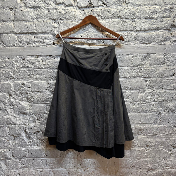 SENSOUNICO	GREY CHECK SKIRT