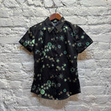 MOSCHINO	SHORT SLEEVE PRINT BLACK SHIRT