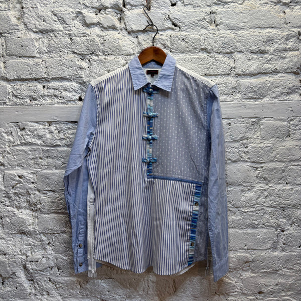 CLOT APPAREL	BLUE PANEL SHIRT