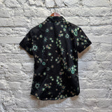 MOSCHINO	SHORT SLEEVE PRINT BLACK SHIRT