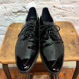 BURBERRY 
BLACK PATENT OXFORD SHOES
SIZE 38.5