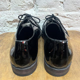 BURBERRY 
BLACK PATENT OXFORD SHOES
SIZE 38.5