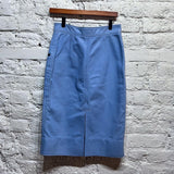 KWAIDAN EDITIONS
LIGHT BLUE LAMBS LEATHER SKIRT
SIZE 38