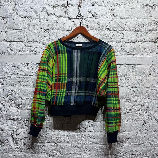 DRIES VAN NOTEN
TARTAN CROP KNIT 
SIZE SMALL