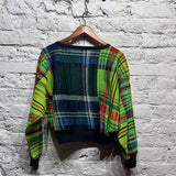 DRIES VAN NOTEN
TARTAN CROP KNIT 
SIZE SMALL