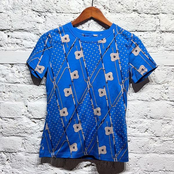 HERMES
LIGHT BLUE COTTON PRINT T-SHIRT
36/XS