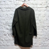 ACNE STUDIOS
FOREST GREEN FLEECE WOOL OVERCOAT
36