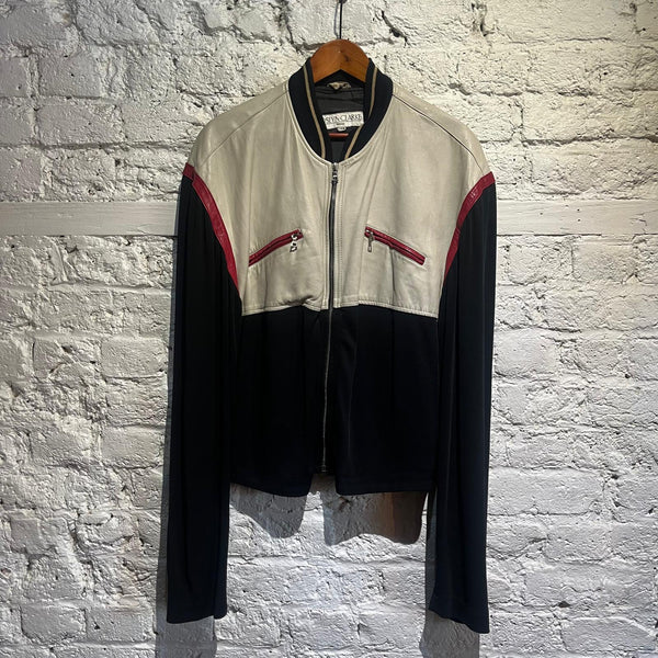 JOSLYN CLARKE	VINTAGE LEATHER/ JERSEY JACKET