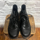 DIRK BIKKEMBERGS
BLACK BOOTS WITH METAL LACED HEELS
SIZE 41